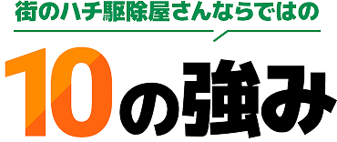 街のハチ駆除屋さんならではの10の強み